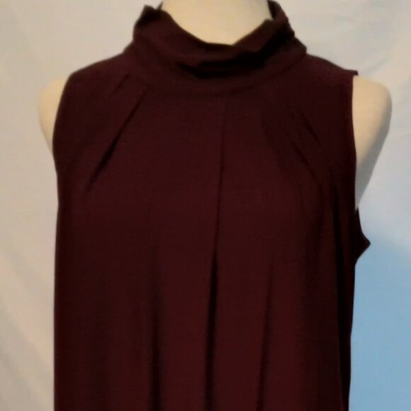 Perception Conception Womens Plum Blouse High Neck Tank Top - Picture 5 of 11
